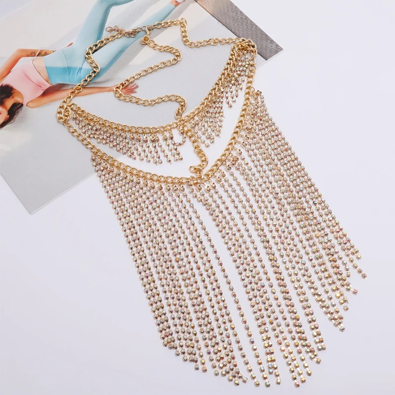 

Women Handmade Faux Crystal Tassel Masquerade Mask Veil Face Chain Belly Dance Stage Cosplay Party Headband Boho Festival Hair