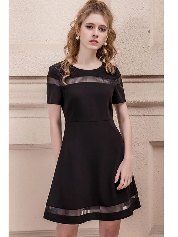 Летнее платье 2019 новинка короткий рукав гофрированное популярное элегантное