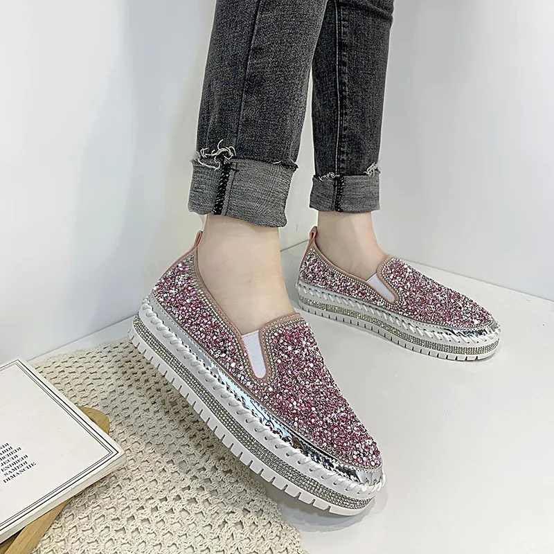 Женская обувь в европейском и американском стиле Новинка Весна 2020 стразы сшитая