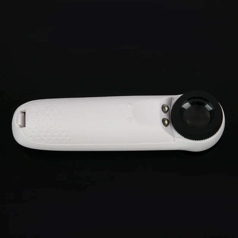 

40X 21mm Pocket Jewelry nifier LED Light Handle Jeweler Glass Lens Loupe