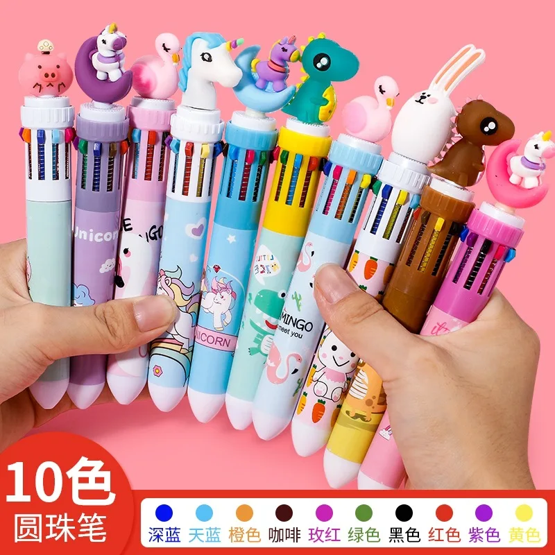 

Cute Unicorn Power 10 Colors Chunky Ballpoint Pen Kawaii Rollerball Pen School Office Supply Gift Stationery Papelaria Escolar