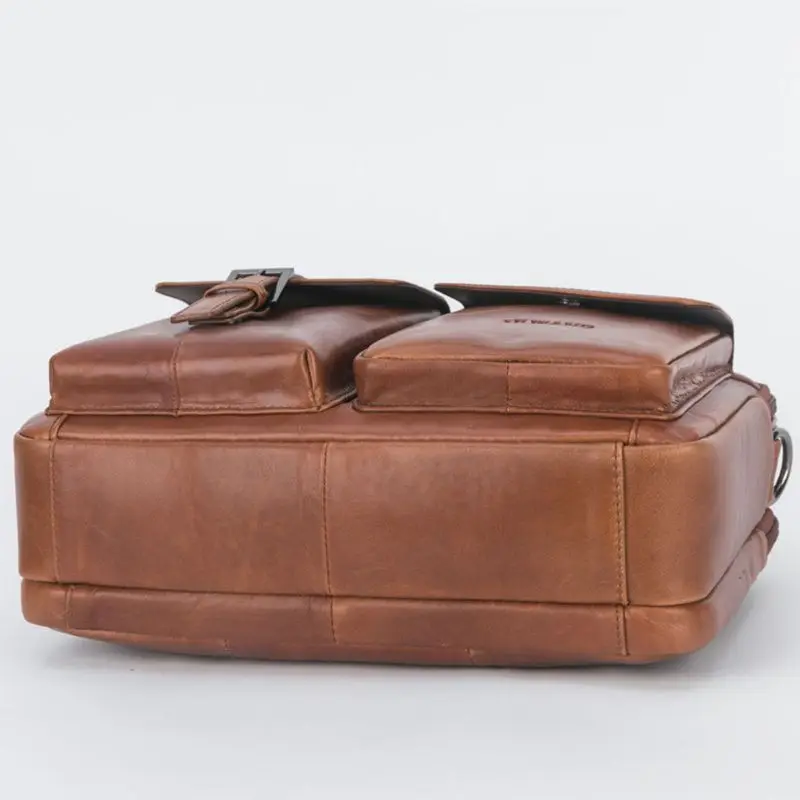 

Men's Vintage Leather Briefcase Business Cases Shoulder Messenger Crossbody Bag Handbag