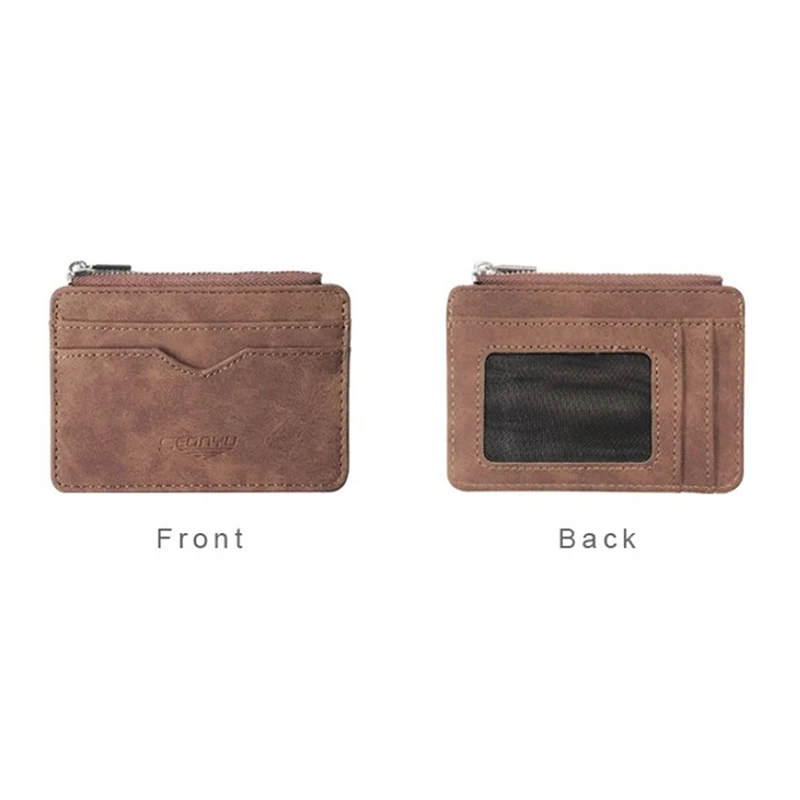 

1PC Retro Multi-card Frosted Fabric Card Holder Men's Card Wallet Short Matte Money New Minimalist Purse Transparent Coins