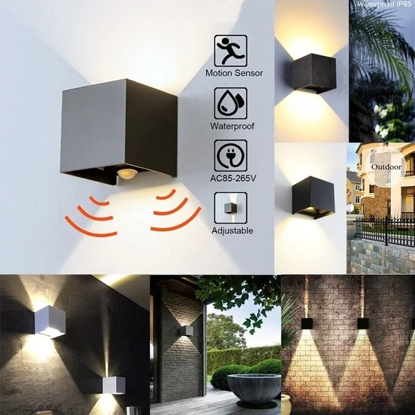 Светодиодная декоративная настенная лампа с инфракрасным датчиком регулируемый