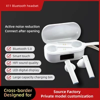 smart touch new private model tws digital display bluetooth headset 5 0 binaural business sports earphones wireless headphones