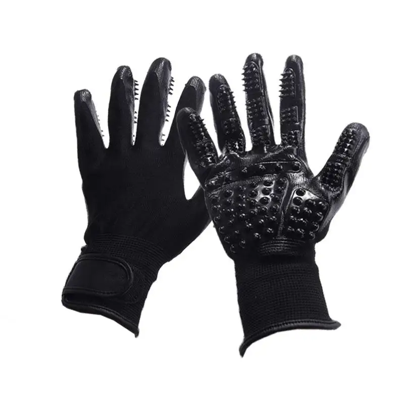 

Rubber pet bristle massage cleaning gloves Cats One pair of depilation gloves suitable dog for multiple breeds Grooming Tool