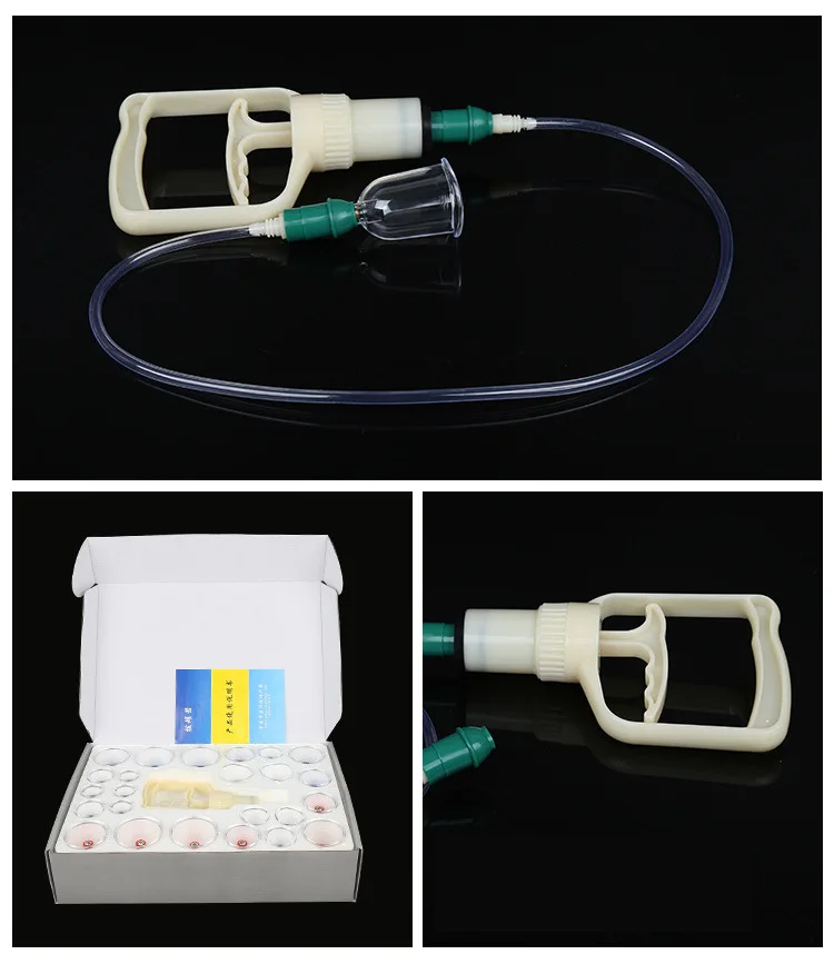 

24 Cans Professional Vacuum Cupping Glasses Body Cellulite Massager Chinese Medical Therapy Set Guasha Pain Relief Suction Cups
