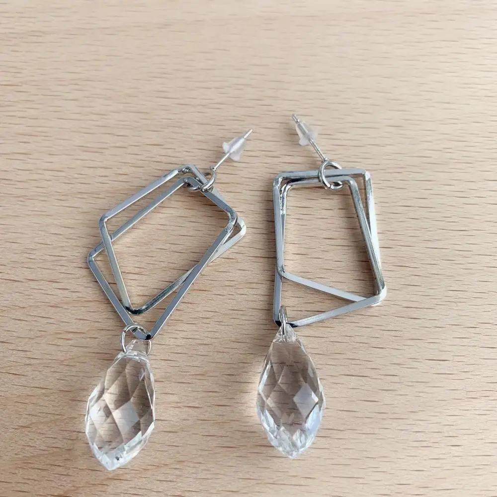 Новые серьги из родия Модная бижутерия свадебные подарки Женские аксессуары