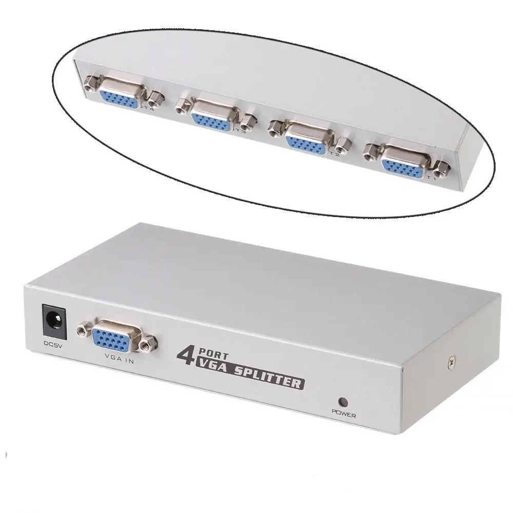 1x4 4 порта VGA XGA SVGA HD15 распределитель видеосигнала| |