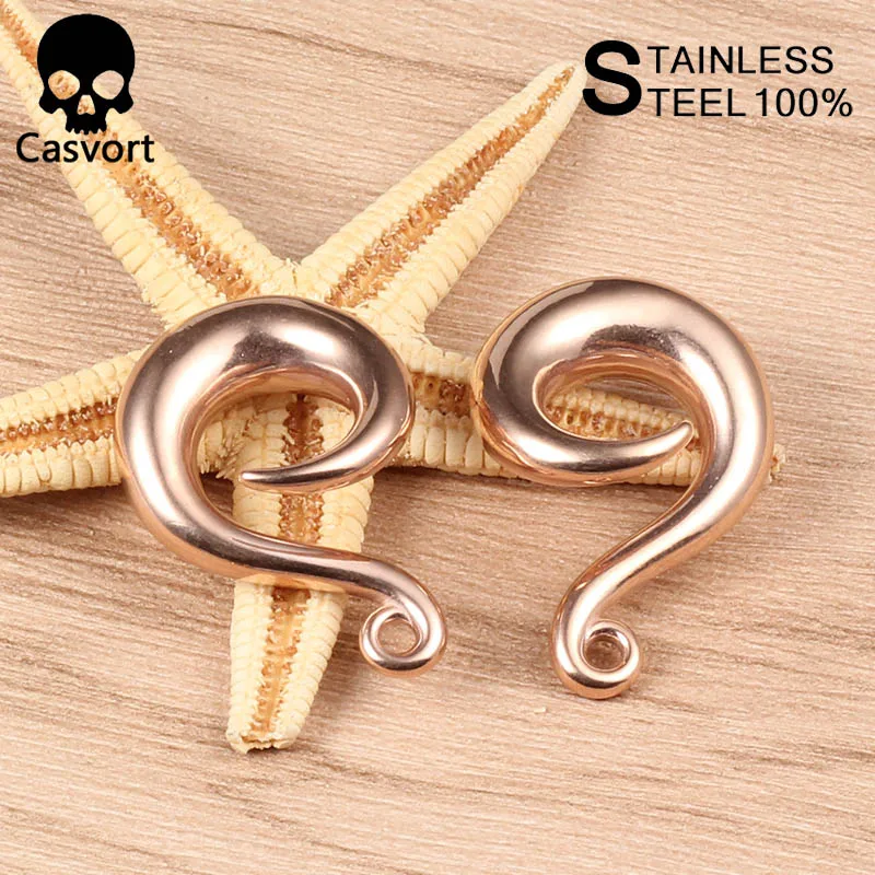 Casvort, 10 шт./лот, новые ювелирные изделия, все из нержавеющей стали, серьги для пирсинга, модные крючки для ушей, висячие серьги