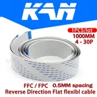 Бесплатная доставка, 1 шт., плоский гибкий кабель FFC FPC AWM 20624 80C, 60 в,  1000 мм, 4568101214161820242630 булавка