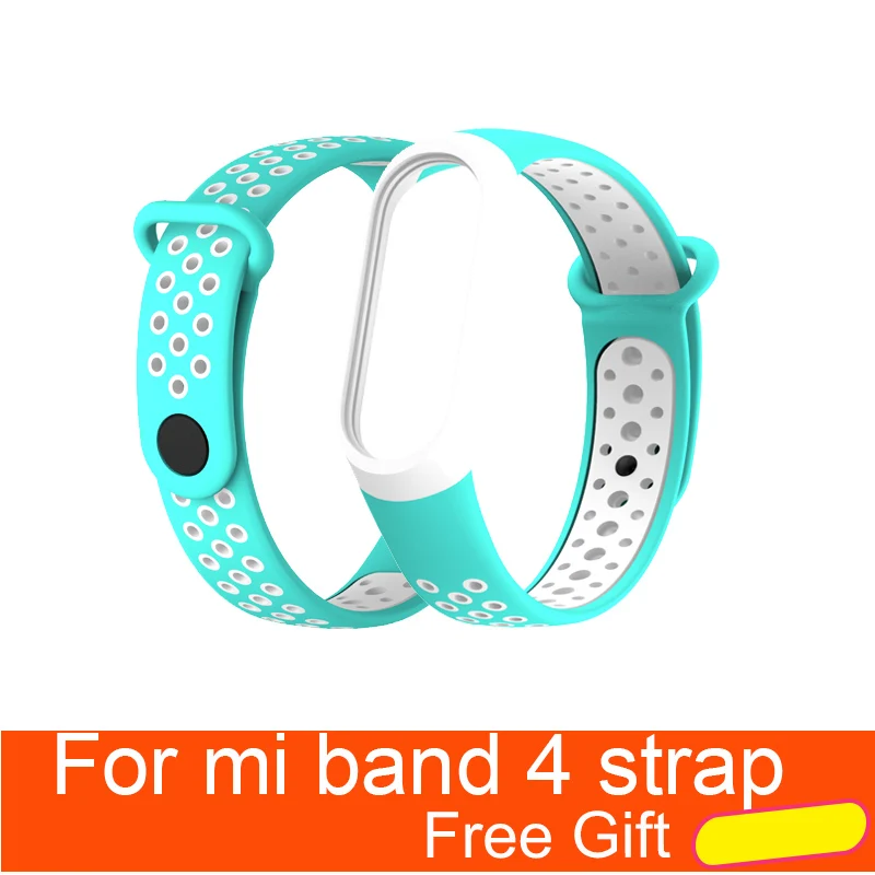 Спортивный ремешок для xiaomi Mi Band 4 Цветной силиконовый браслет Xiaomi mi band смарт