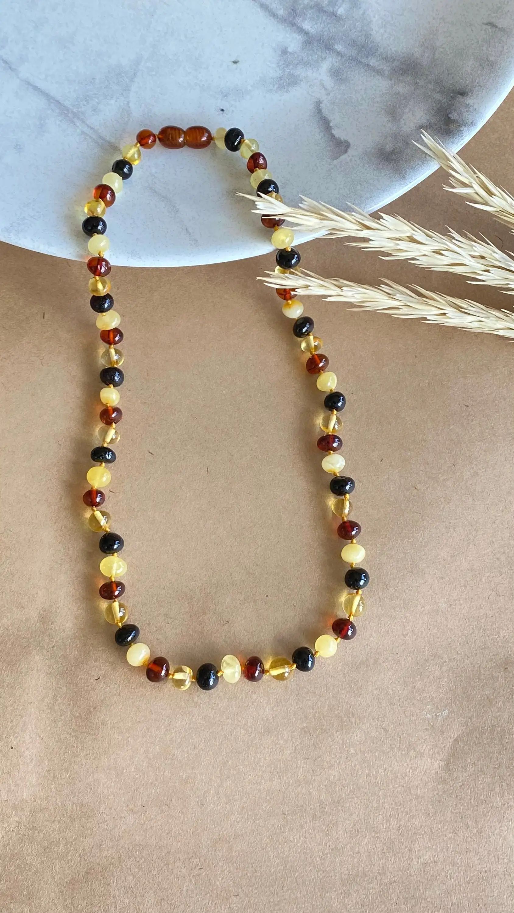 Baltic Amber Necklace, Amber Stone Jewelry, Multi Colour, Amber Jewelry, Perfect Gift for Her, unique Gift