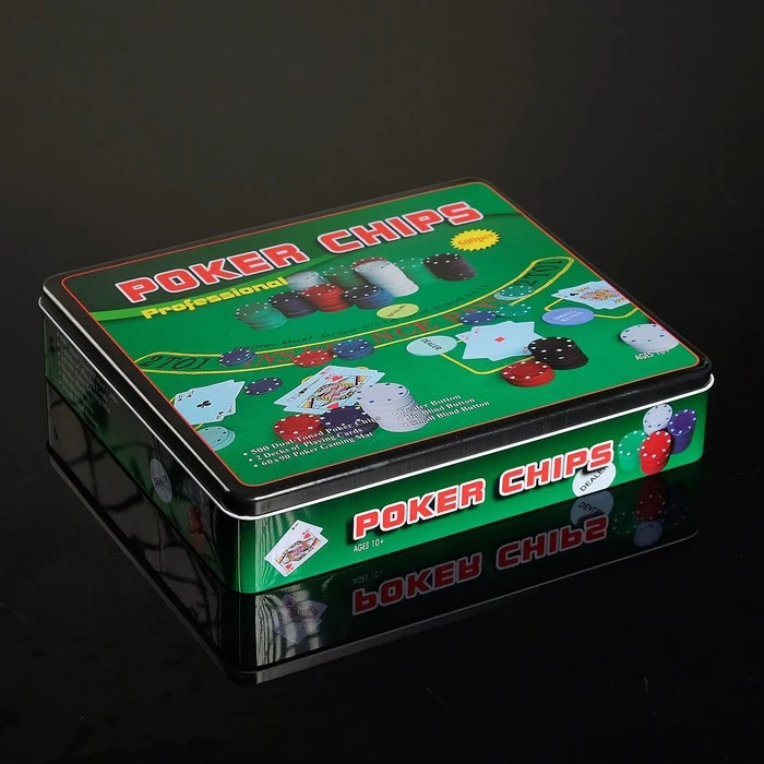 Poker set for the game cards 2 decks chips 500 pieces cloth 29x33 cm poker gambling entertainment sports and |