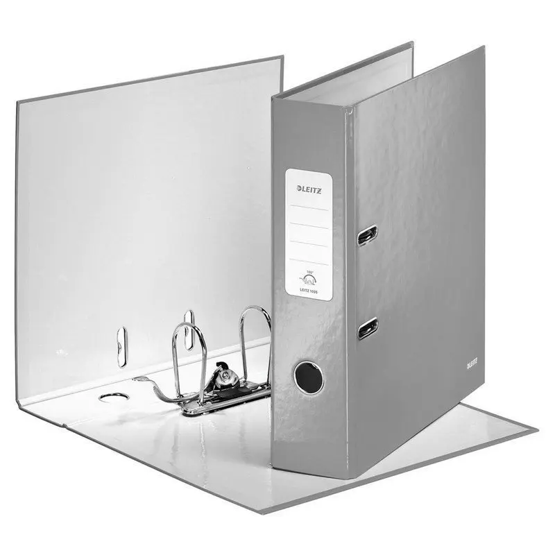 Leitz registrar folder 180 ° mechanism plastic coating 80mm gray 10101285 | Канцтовары для офиса и дома