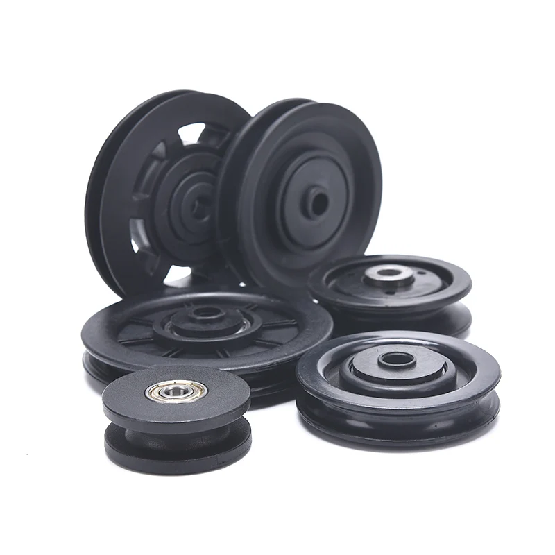 Universal 70mm/90mm/105mm Diameter Wearproof Nylon Bearing Pulley Wheel Cable Gym Fitness Equipment Part