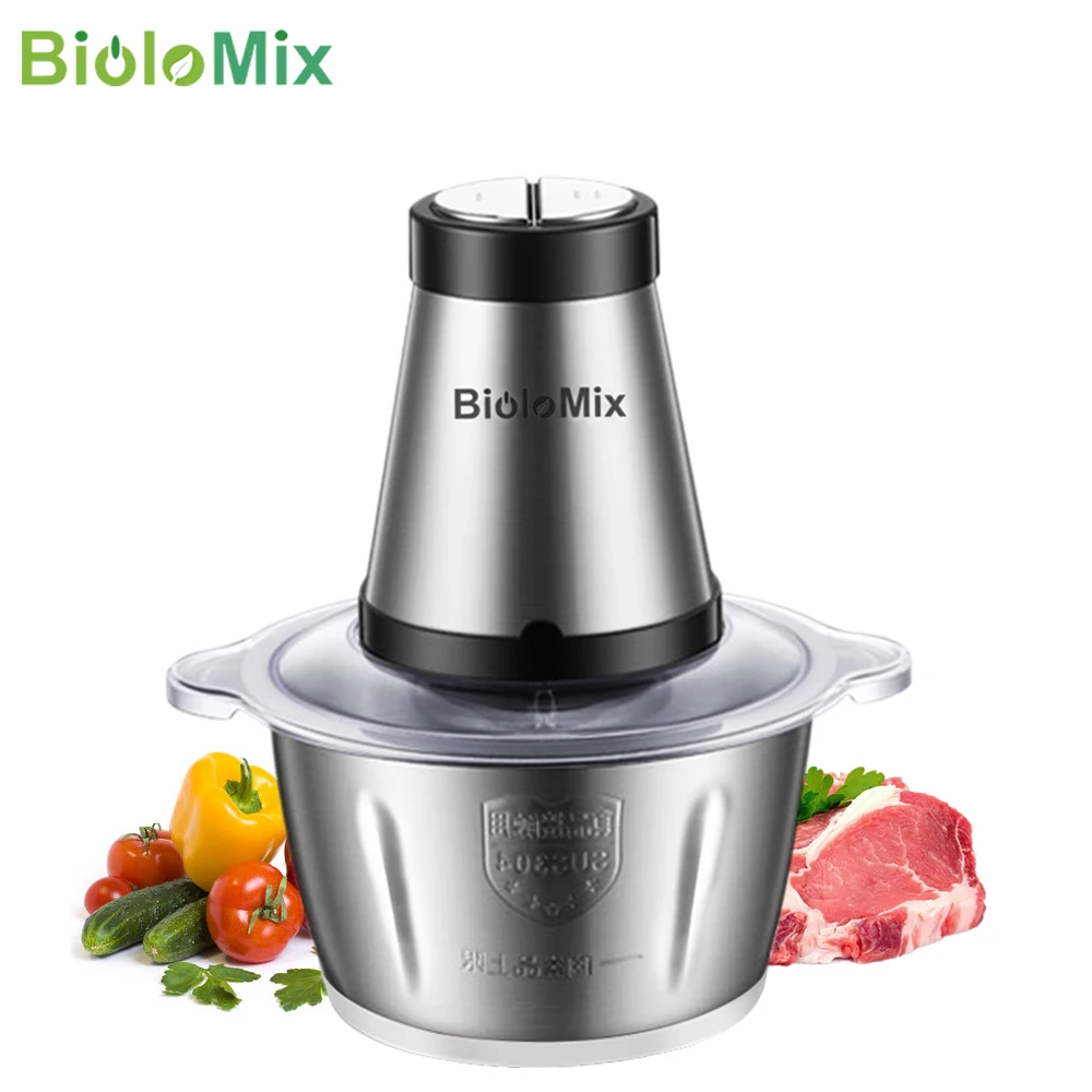 Moedor de Carne Inoxidável Velocidades 2l Grande Capacidade Picador Casa Processador Alimentos Aço 2 500w