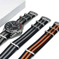 premium quality 007 nato strap 20mm 22mm nylon watchbands for omega straps seamaster seiko skx007 gmt blackbay military bracelet