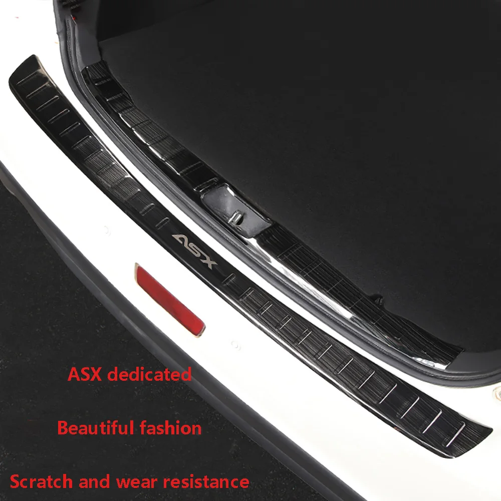 Защитная пластина для заднего бампера из нержавеющей стали Mitsubishi ASX 2013 2014