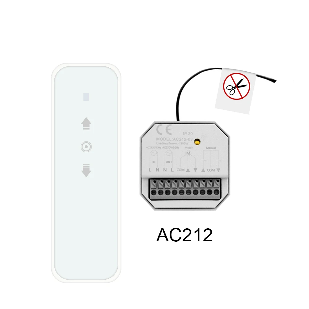 

2021 ANYSANE Universal Emitter For Automated Motorized Blinds 433.92mhz Code smart RF Remote Control Micro motor receiver set