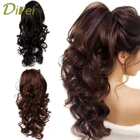difei womens long wavy ponytail clip in hairpiece one piece high temperature fiber synthetic natural wrap around hair