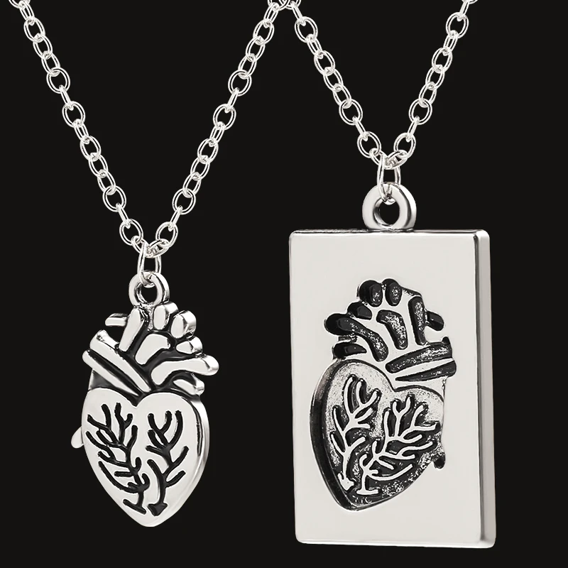 Модные головоломка пара Анатомическое Сердце ожерелье для женщин подарок на
