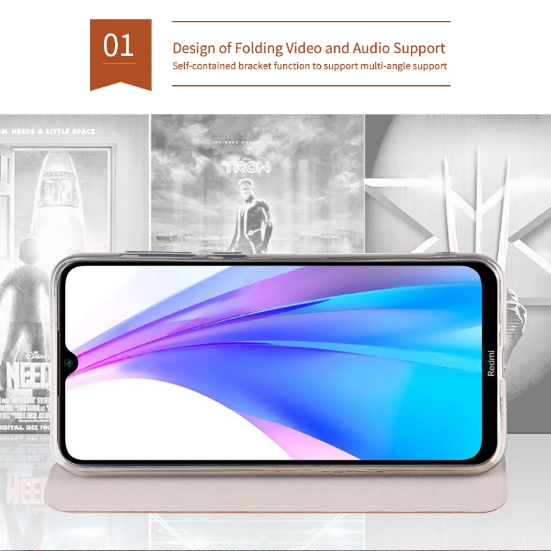 Чехол для Redmi Note 8 T,, серия MOFi Rui, роскошный кожаный чехол-книжка для Xiaomi Redmi Note 8 T, флип-чехол для телефона, защитный чехол