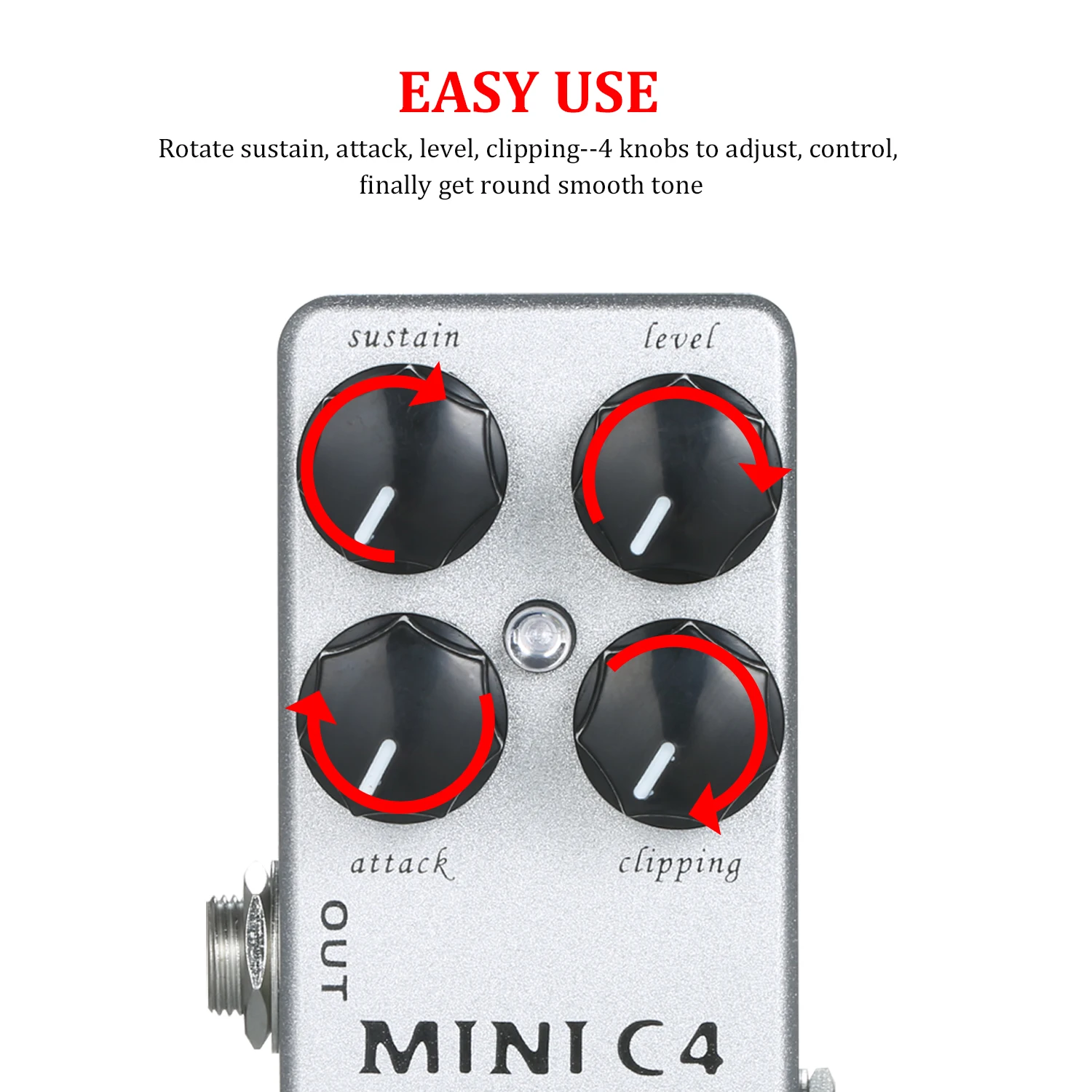 

MOSKY MINI C4 Compressor Guitar Effect Pedal Guitar True Bypass Guitar Pedal for Guitar Accessories
