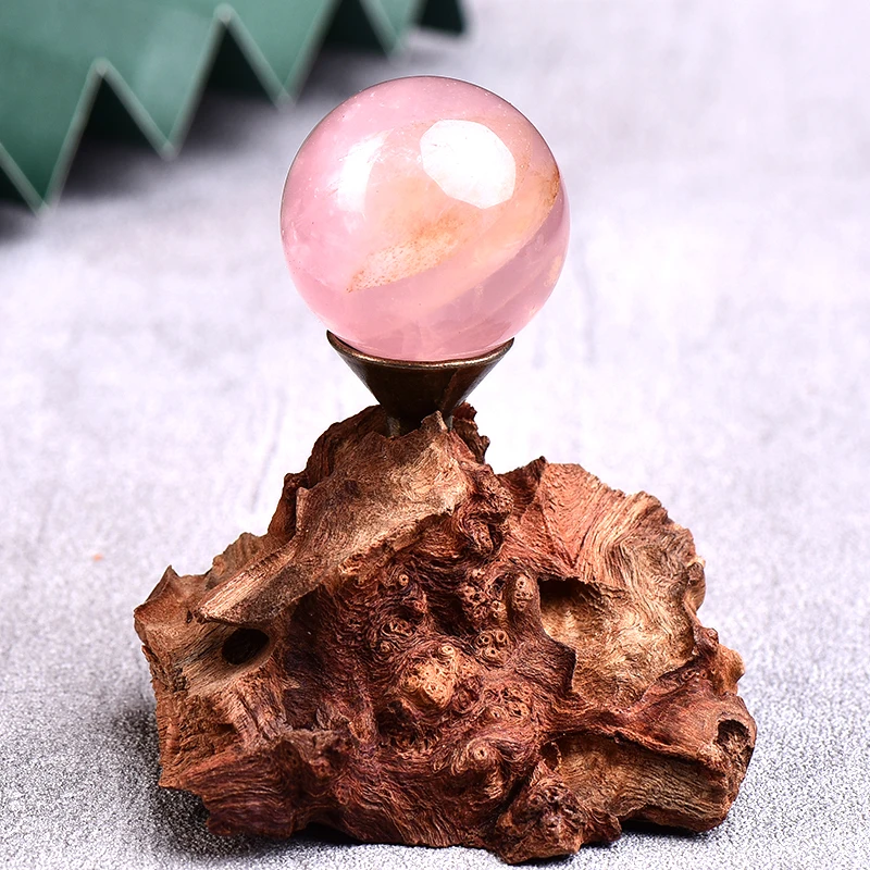 1 шт. натуральный розовый кварц цитрин шарик 30 мм энергии исцеления