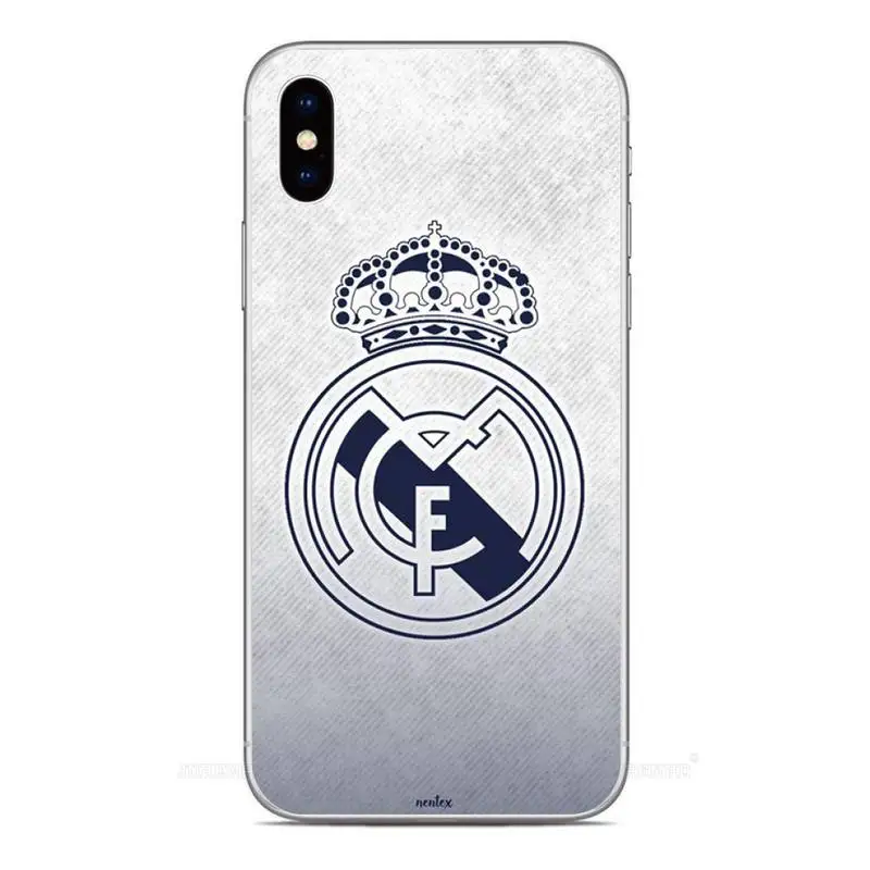 

Real Madrid Club Phone Case For Clear-Iphone 5s 6 6s 7 8 11 12 X Xs Xr Pro Plus Max Mini Fundas Cover