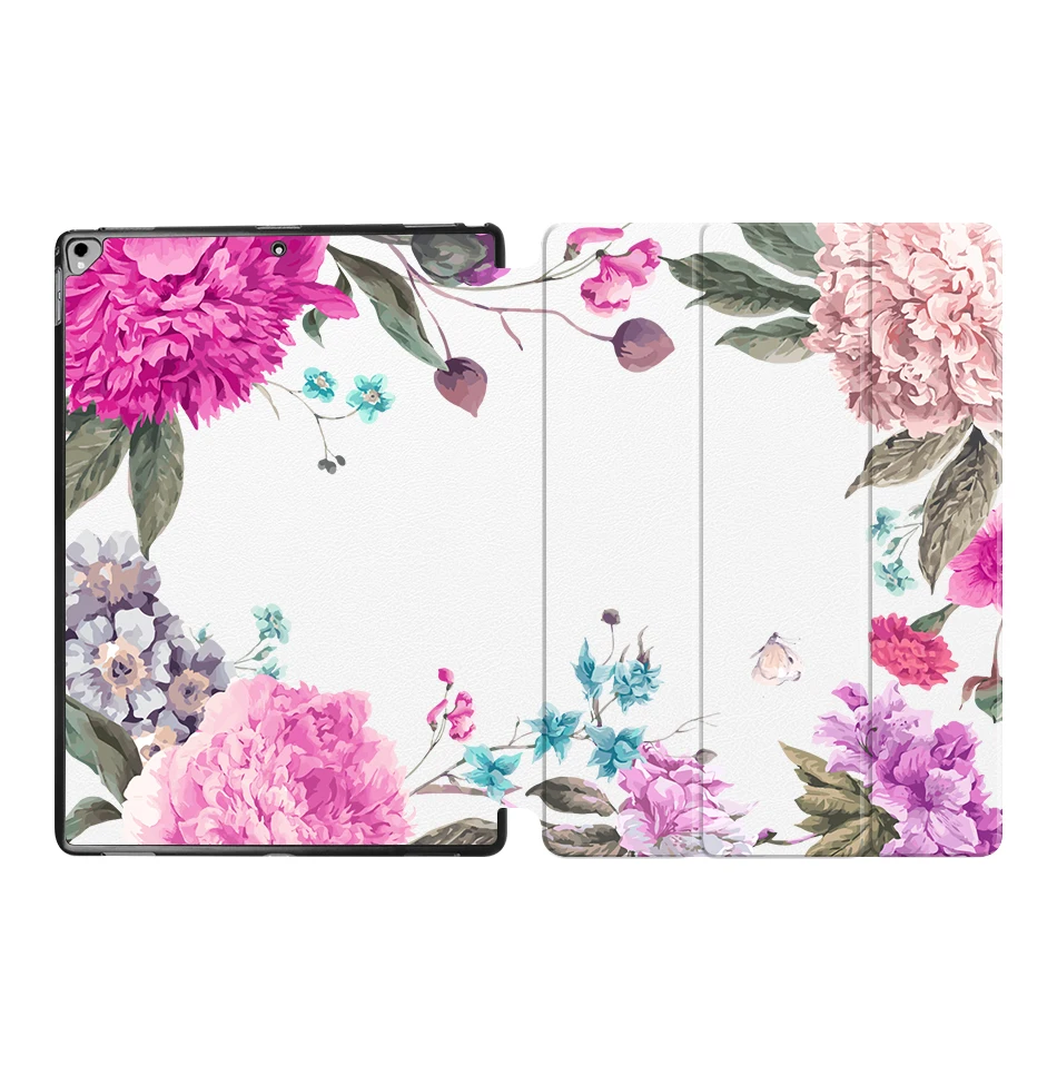 IP01 MTT Flower чехол для планшета для iPad Pro 12,9 '' из искусственной кожи откидная подставка смарт-чехол защитный чехол A1584 A1652 A1670 A1671 - Цвет: IP01