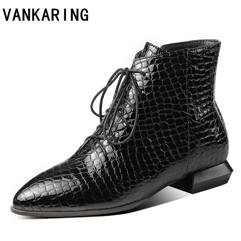

print microfiber leather boots sexy pointed toe motorcycle boots maiden fairy girl winter high heels lace up ankle boots woman