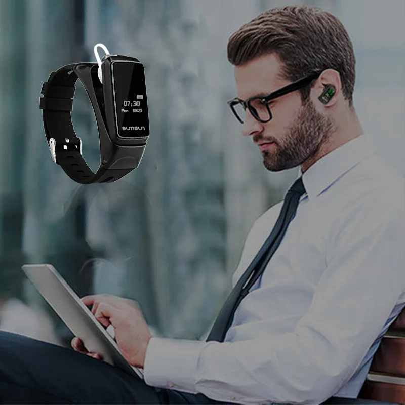 Caridite B7 умный браслет Bluetooth наушники спортивные часы три в одном спортивный фитнес