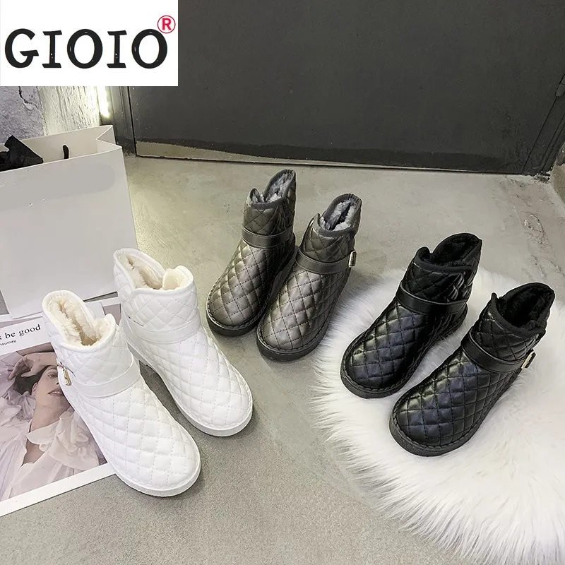 

Women's Rubber Boots Shoes Flat Heel Australia Round Toe Winter Footwear Boots-Women Rain Snow Ladies 2021 Lace-Up Ro