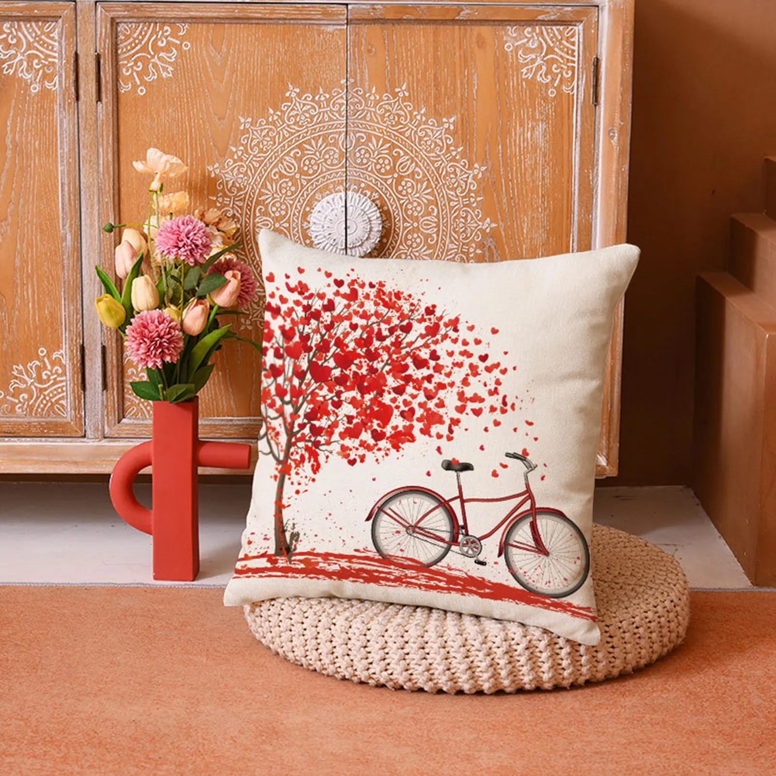 Наволочки с принтом Love Tree День Святого Валентина Наволочка на талию свадебная