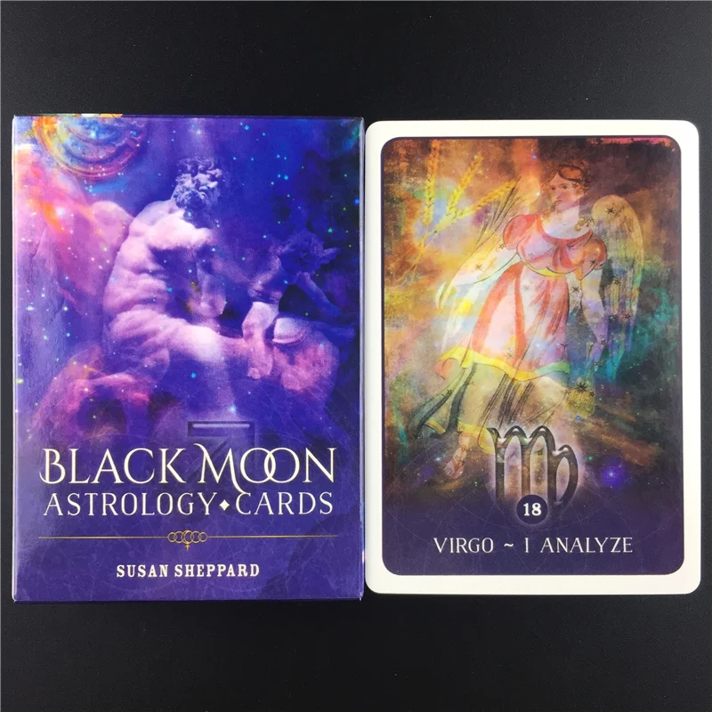 Black Moon Astrology Cards Tarot English Version Playing Card Deck Game Board Games Divination Fate For Family Party | Игрушки и хобби