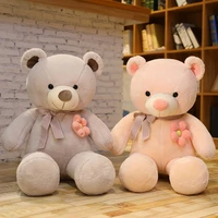 new cute flower bear pillow plush toy fashion creative cartoon doll soothing doll children holiday birthday exquisite gift