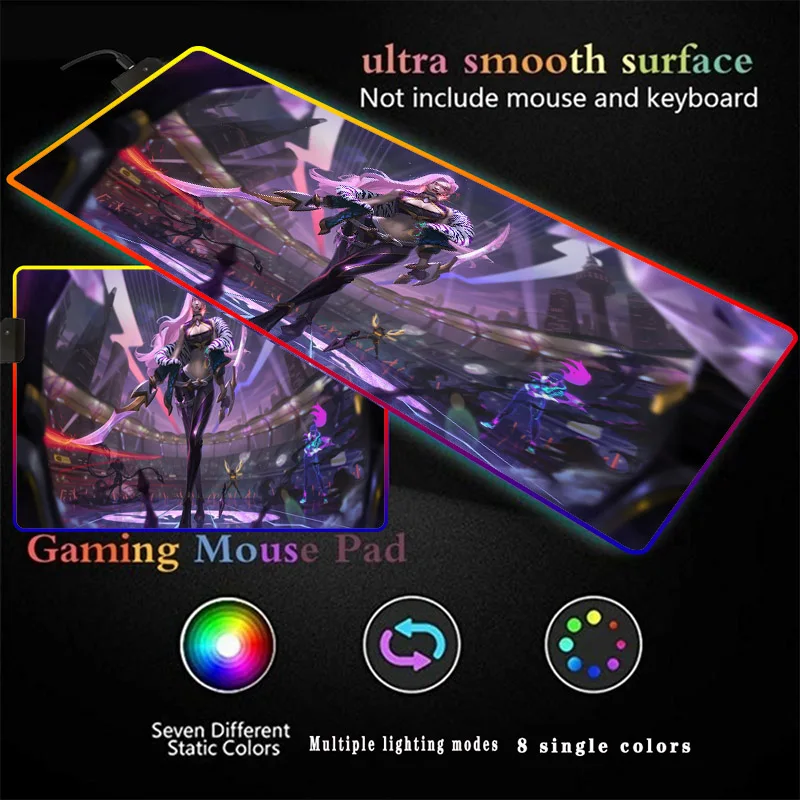 

RGB Sexy Girl Anime 400X900/300X600MM Mousepads Best Gaming Mousepad Gamer Large Personalized Mouse Pads Keyboard Pc Pad for LOL