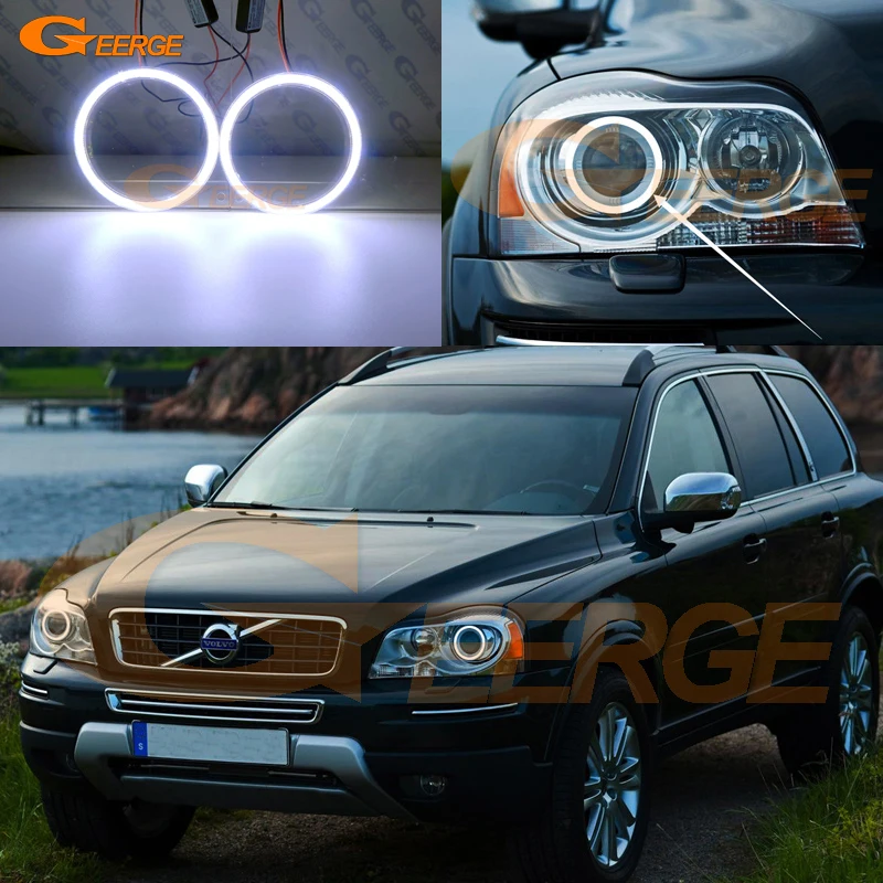 

Excellent Ultra bright COB led angel eyes halo ring For Volvo XC90 I 2008 2009 2010 2011 2012 2013 2014 Facelift xenon headlight