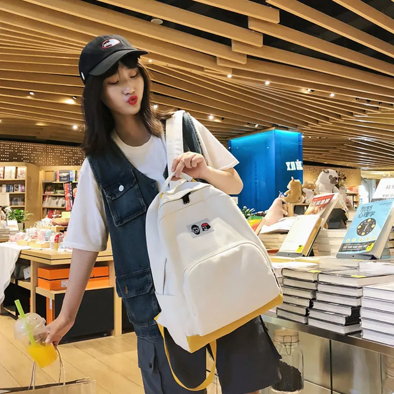 LJT повседневный рюкзак для женщин большой емкости холщовый Рюкзак Японский