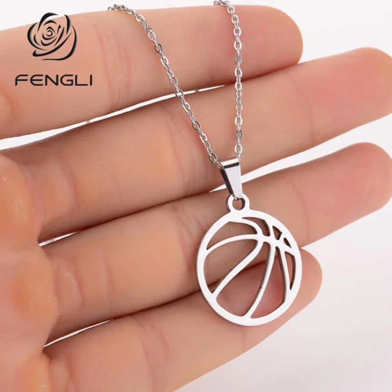 FENGLI мужские спортивные цепочки чокер из нержавеющей стали Баскетбол Женщины