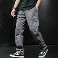 side zipper pockets cotton cargo joggers pants men 2021 tactical casual harajuku streetwear sweatpants trousers male pants baggy