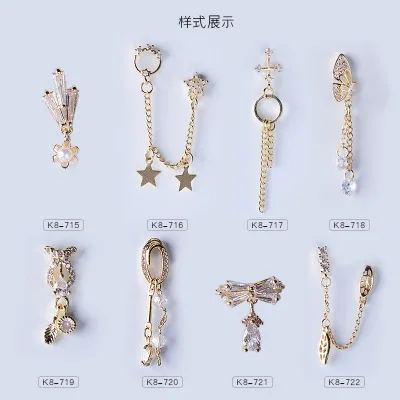 Новейшее украшение для дизайна ногтей из сплава циркона роскошные стразы