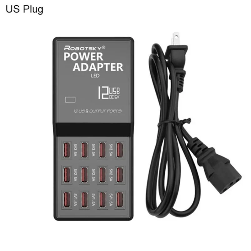 60 Вт 12 порт быстрая зарядка телефон планшет компьютер USB зарядное устройство станция адаптер для мобильного телефона зарядная станция для планшета