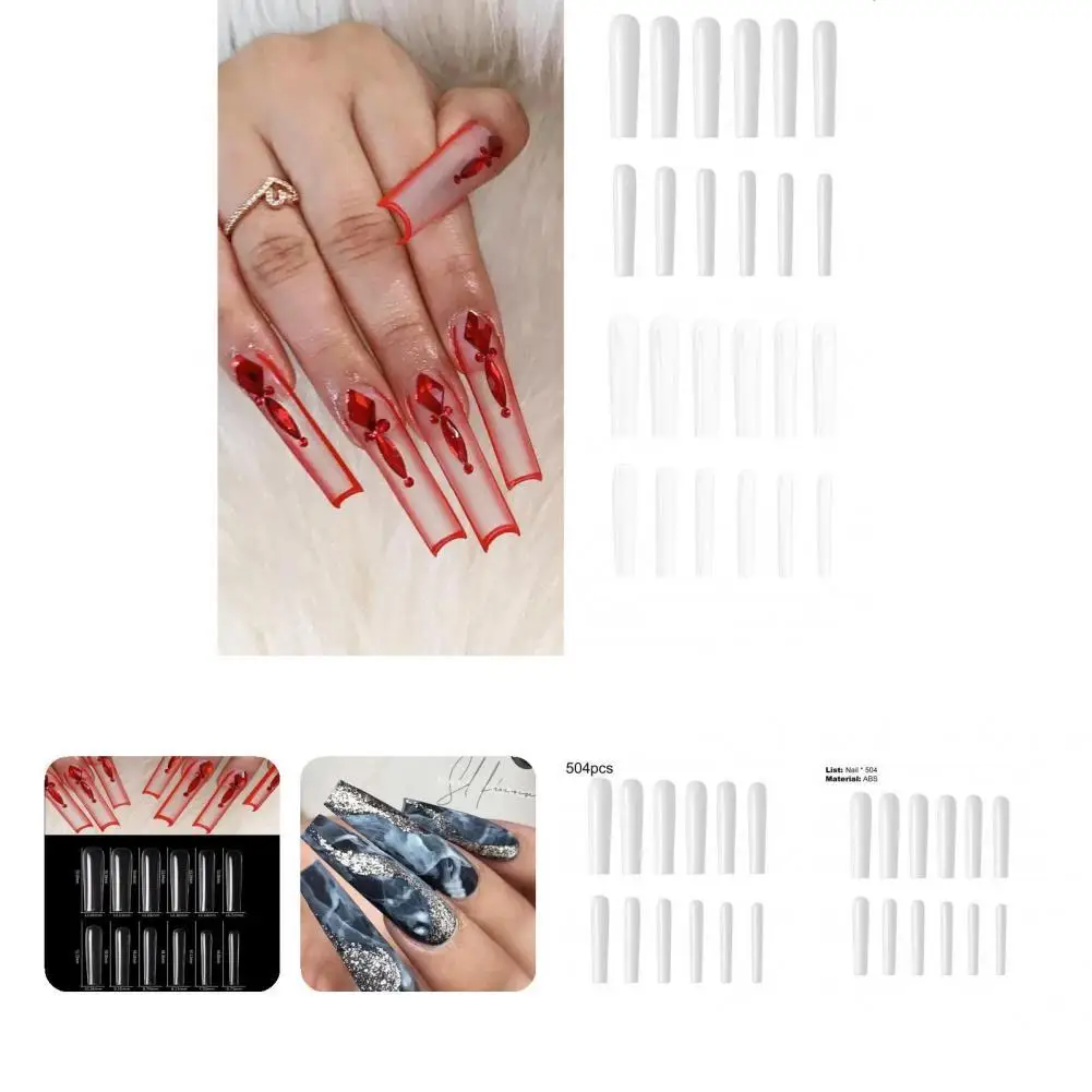 

Ultra Thin Convenient Artificial False Nail Tips Clear Press On Tool for Lady