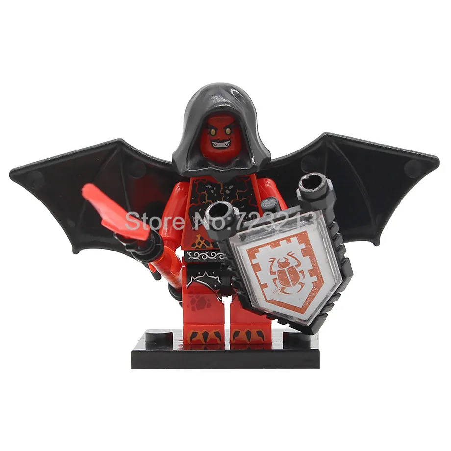 E Одна совместимых Nexoed Knights замок фигурка воинов мультфильм строительные блоки наборы модели Кирпичи игрушки для детей - Цвет: E