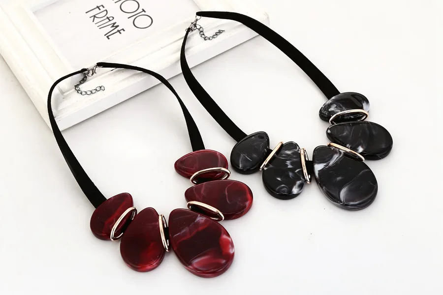 Европейский и американский Ретро Национальный Стиль акриловое ожерелье цепь