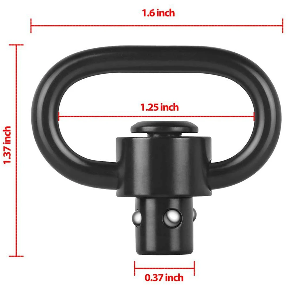 1.25-inch QD Strap Buckles with Swivel Stud Metal Quick Detach/Release Sling Connection Ring Outdoor Hunting Accessories | Спорт и
