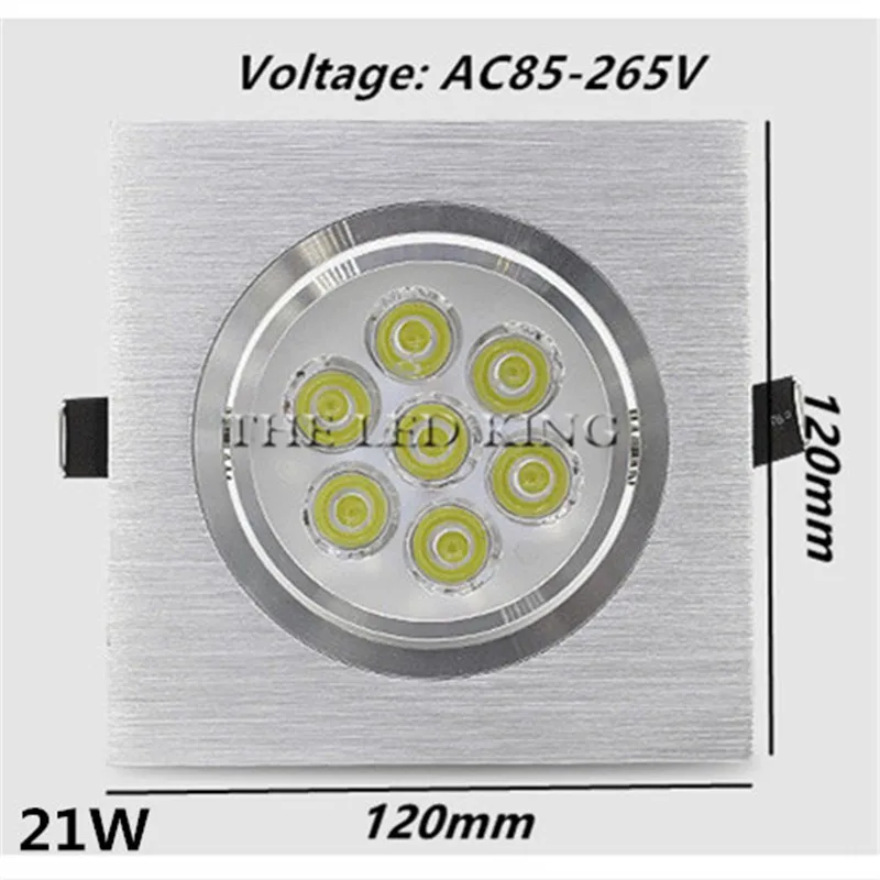 Приглушаемый квадратный Светодиодный точечный светильник 9 Вт 12 18 потолочный