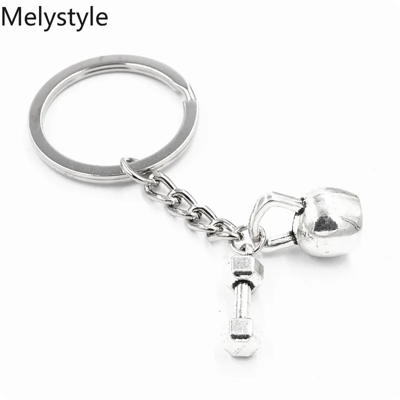 2019 брелок для ключей гантели мужчин спортивного зала модный женщин и ювелирные